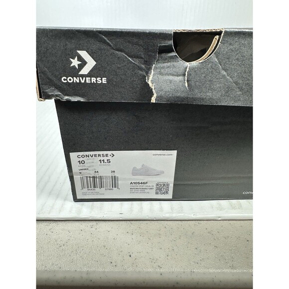 Size 10 Converse Sport Casual Ox Premium Shoes A10546F White Barely Gray Mens - Picture 8 of 8